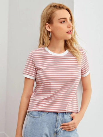 Striped Ringer Tee
