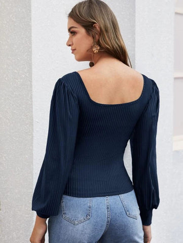 Scoop Neck Bishop Sleeve Tee