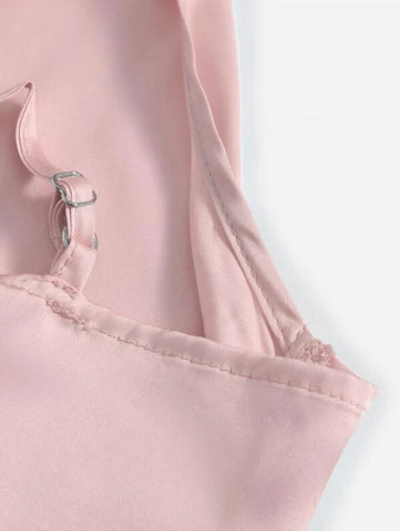 Tie Back Crop Cami Satin Top