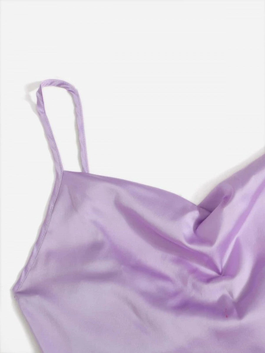 Tie Back Crop Cami Satin Top