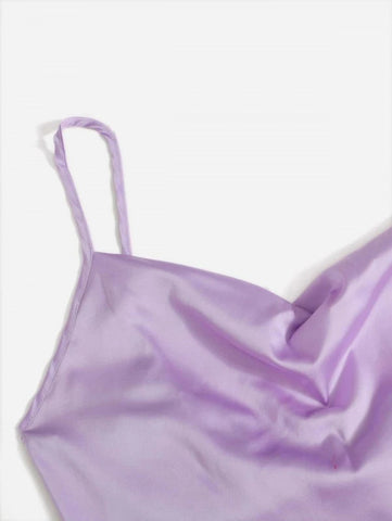 Tie Back Crop Cami Satin Top