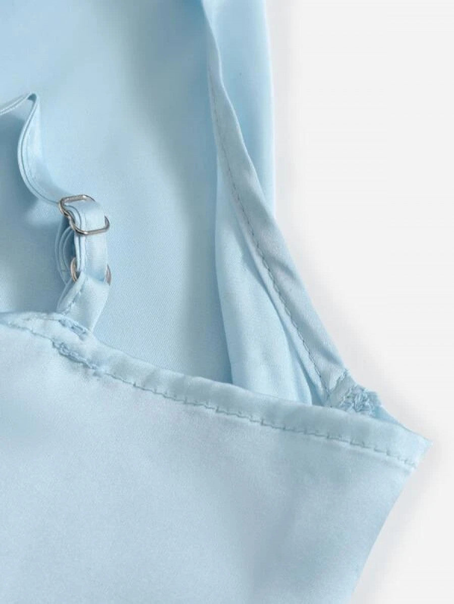 Tie Back Crop Cami Satin Top