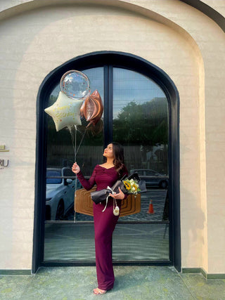 Romantic Twisted Long Sleeve Dress