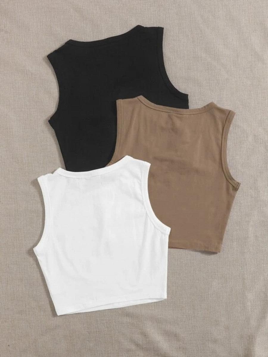 3 PCS Round Neck Tank Top