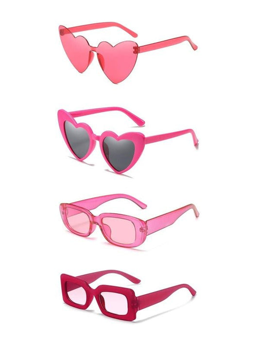 4pairs Heart Frame Sunglasses