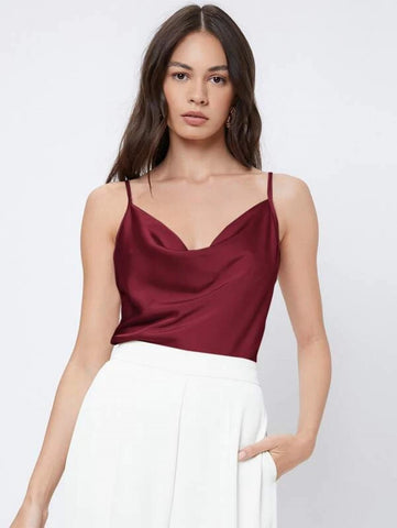 BIZwear Cowl Neck Cami Top