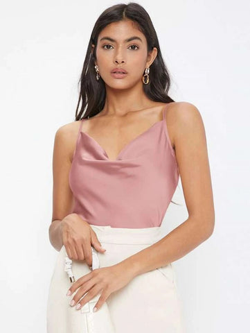 BIZwear Cowl Neck Cami Top