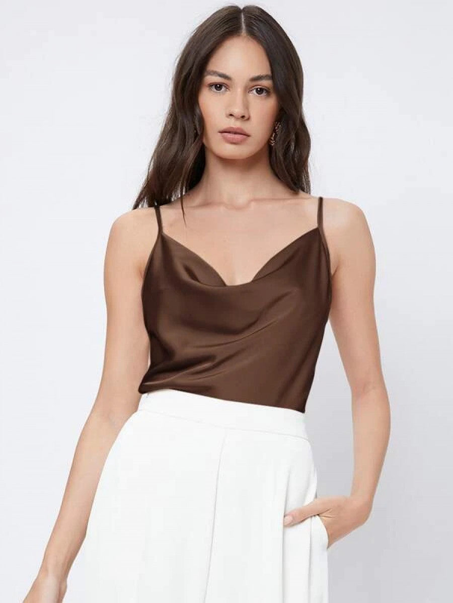 BIZwear Cowl Neck Cami Top