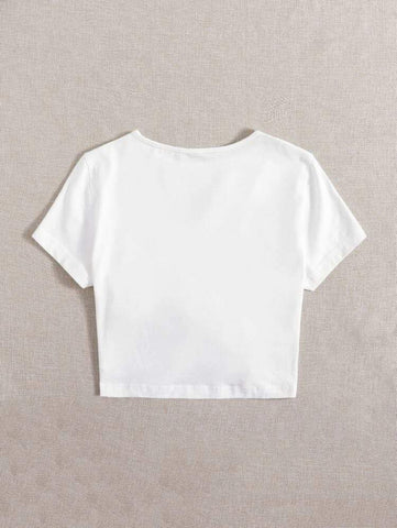 Twist Hem Solid Tee