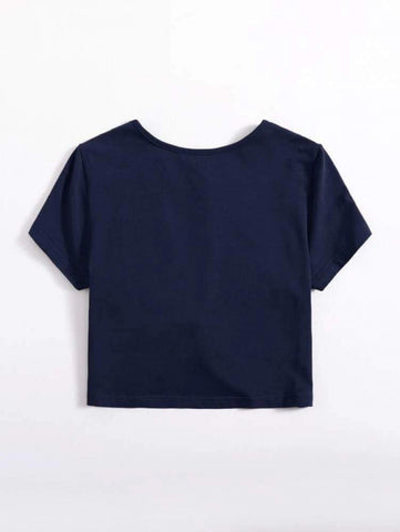 Twist Hem Solid Tee