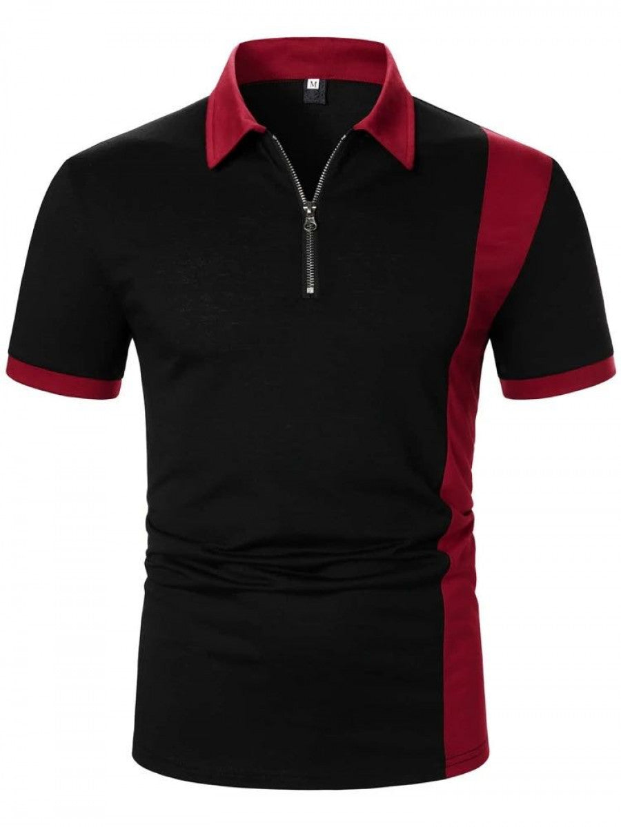 Men Color Block Polo Shirt