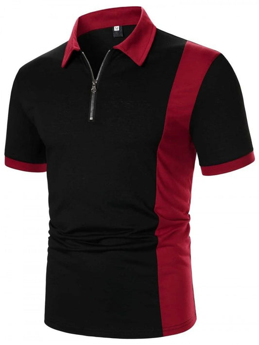 Men Color Block Polo Shirt