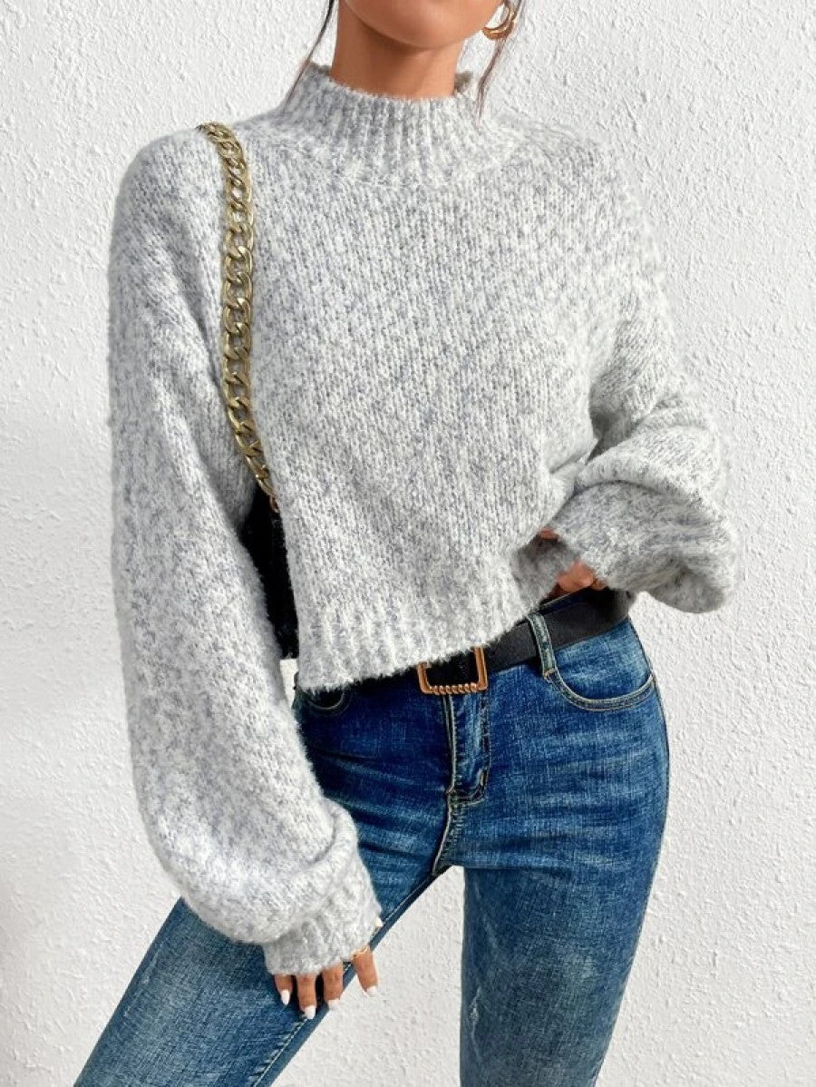 Drop Shoulder Space Dye Sweater