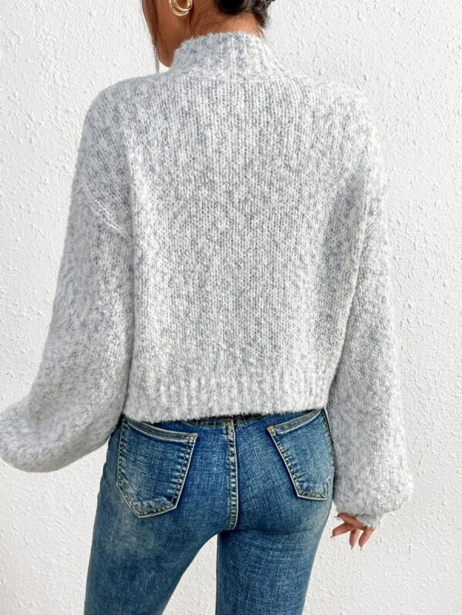 Drop Shoulder Space Dye Sweater