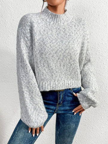 Drop Shoulder Space Dye Sweater