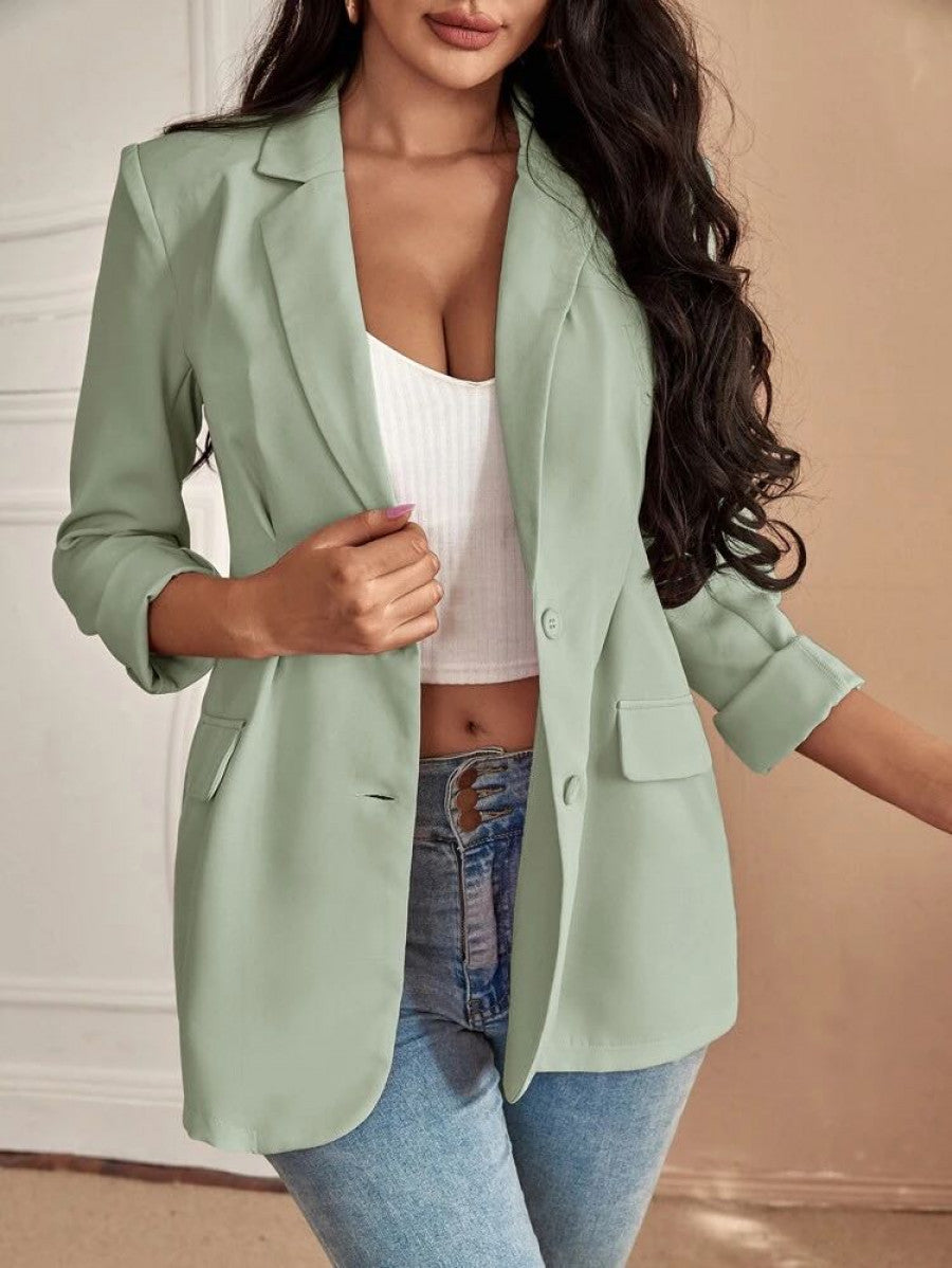 SXY Lapel Neck Single Breasted Blazer