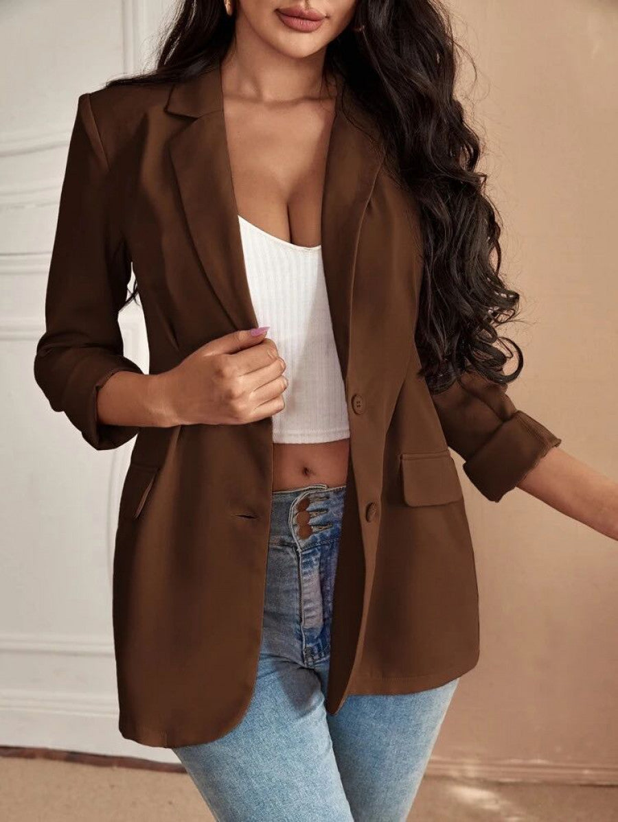 SXY Lapel Neck Single Breasted Blazer