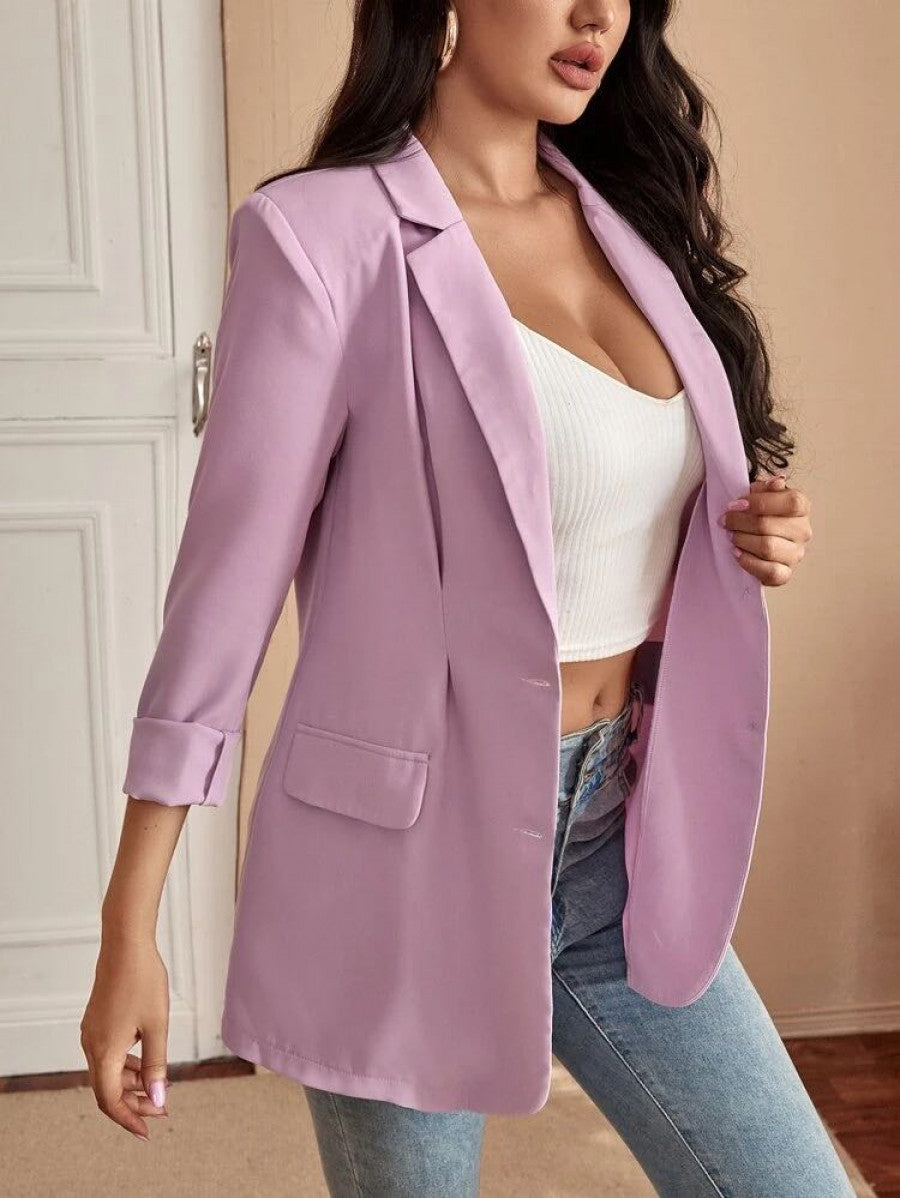 SXY Lapel Neck Single Breasted Blazer