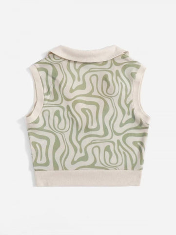 Allover Print Tank Crop Top