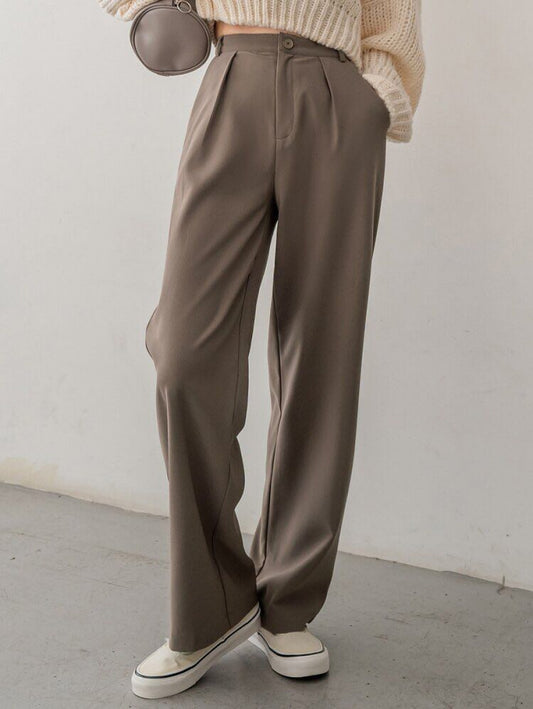 DAZY Solid Plicated Detail Suit Pants