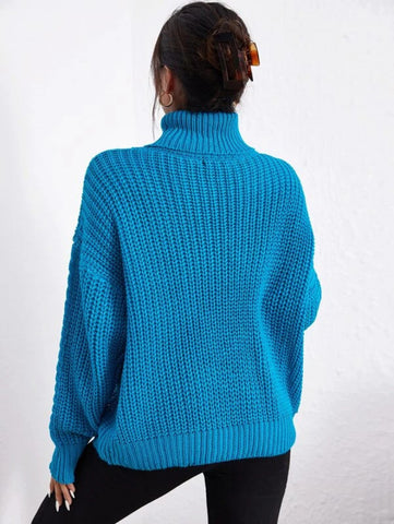 Cable Knit Turtle Neck Sweater