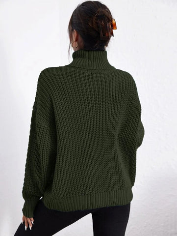 Cable Knit Turtle Neck Sweater