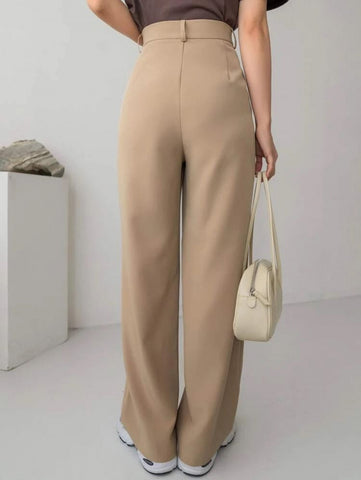 Dazy-Less High Waist Plicated Detail Tailored Pants