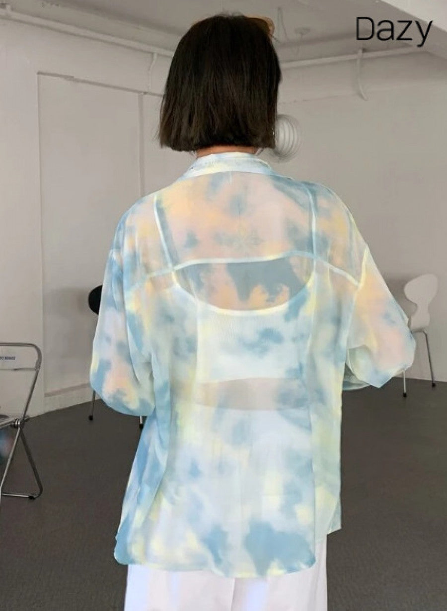 DAZY Tie Dye Drop Shoulder Shirt