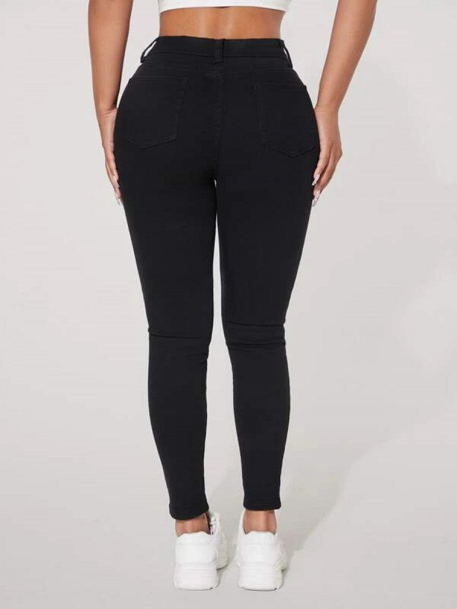 PETITE Curvy High Waist Skinny Jeans