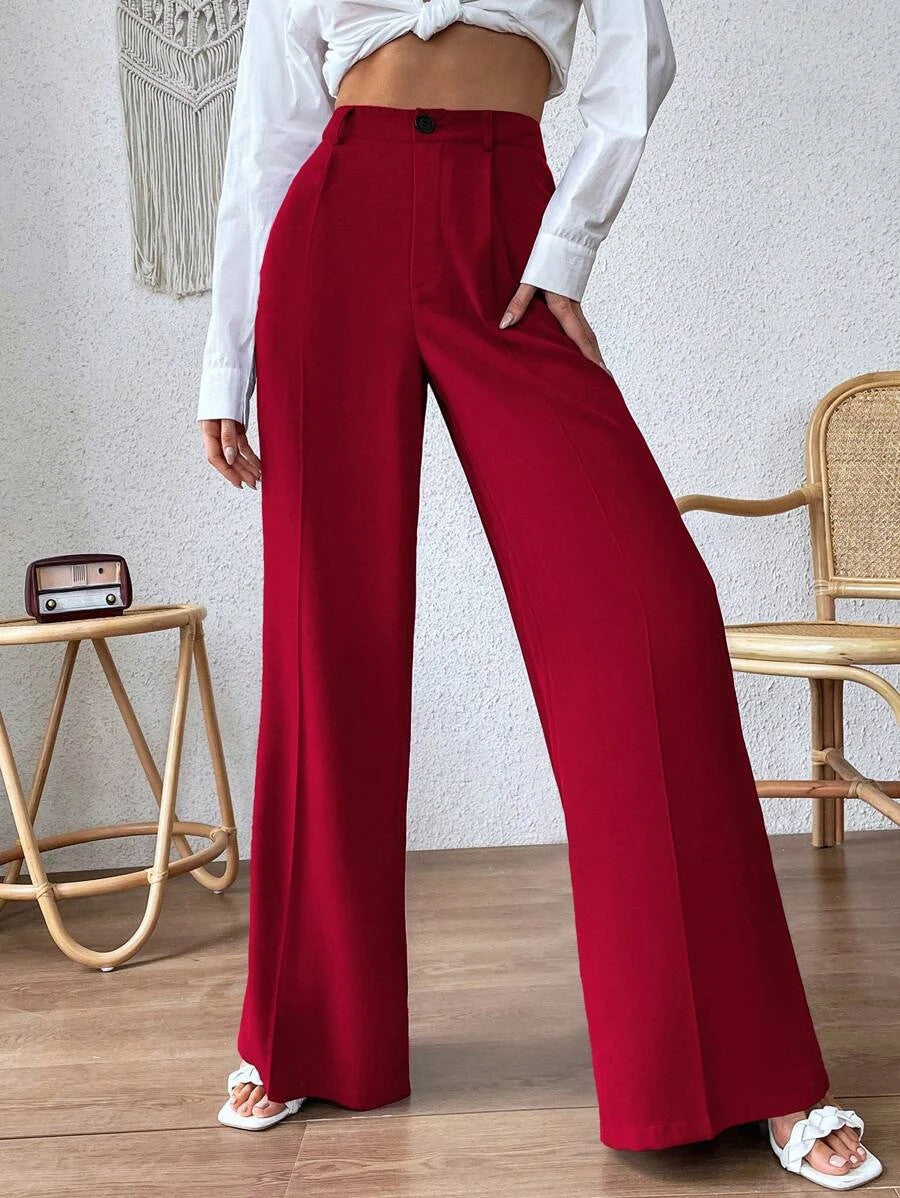 Seam Detail Wide Leg Pants