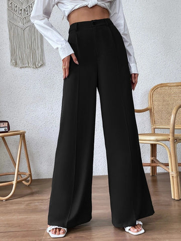 Seam Detail Wide Leg Pants