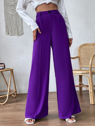 Seam Detail Wide Leg Pants