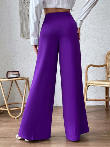 Seam Detail Wide Leg Pants