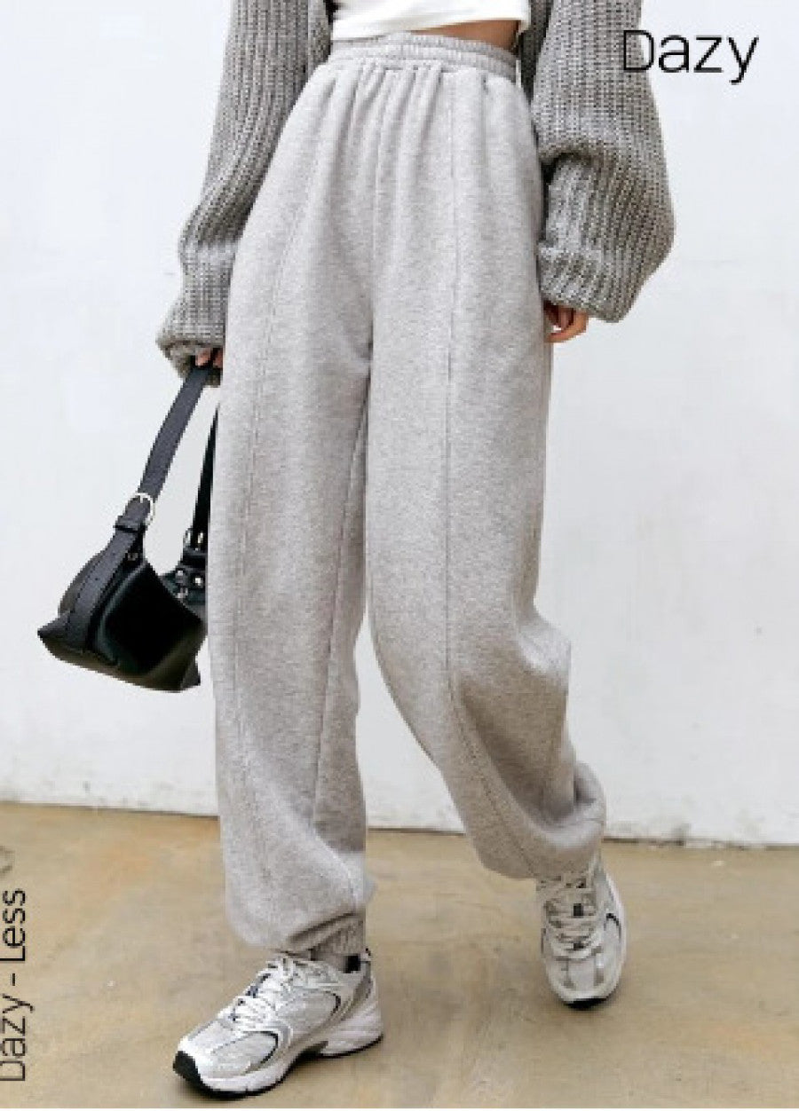 Dazy-Less Drawstring Waist Slant Pocket Sweatpants