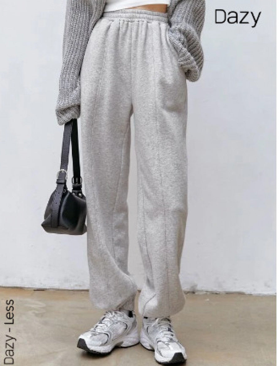 Dazy-Less Drawstring Waist Slant Pocket Sweatpants