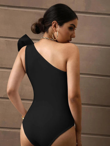 BAE Bow Detail One Shoulder Bodysuit