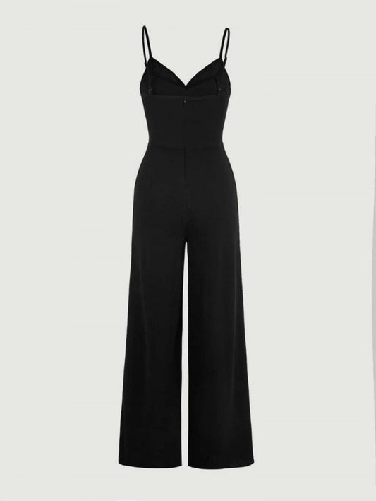 MOD Solid Wrap Front Cami Jumpsuit