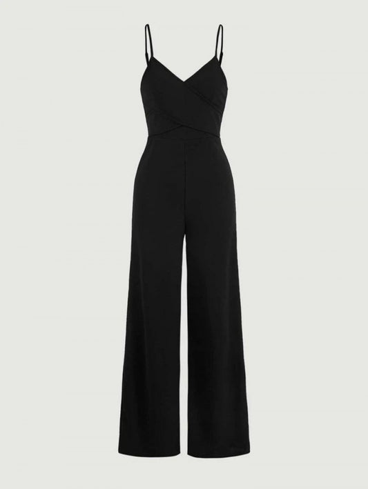 MOD Solid Wrap Front Cami Jumpsuit