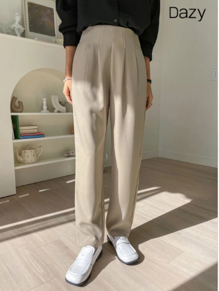 DAZY High Waist Plicated Detail Pants