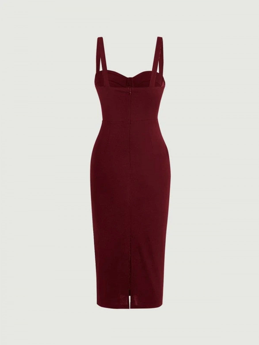 Belle Split Back Bodycon Dress