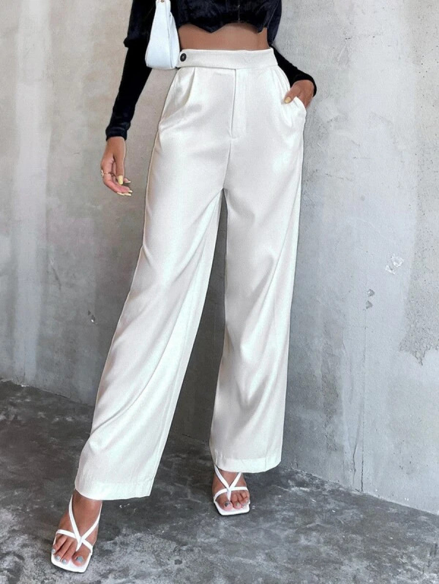 Slant Pocket Wide Leg Pants