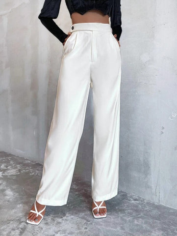 Slant Pocket Wide Leg Pants