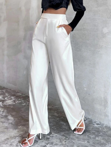 Slant Pocket Wide Leg Pants