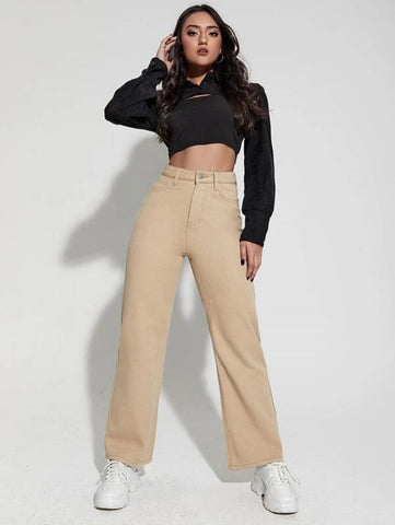 High Waist Wide Leg Jeans