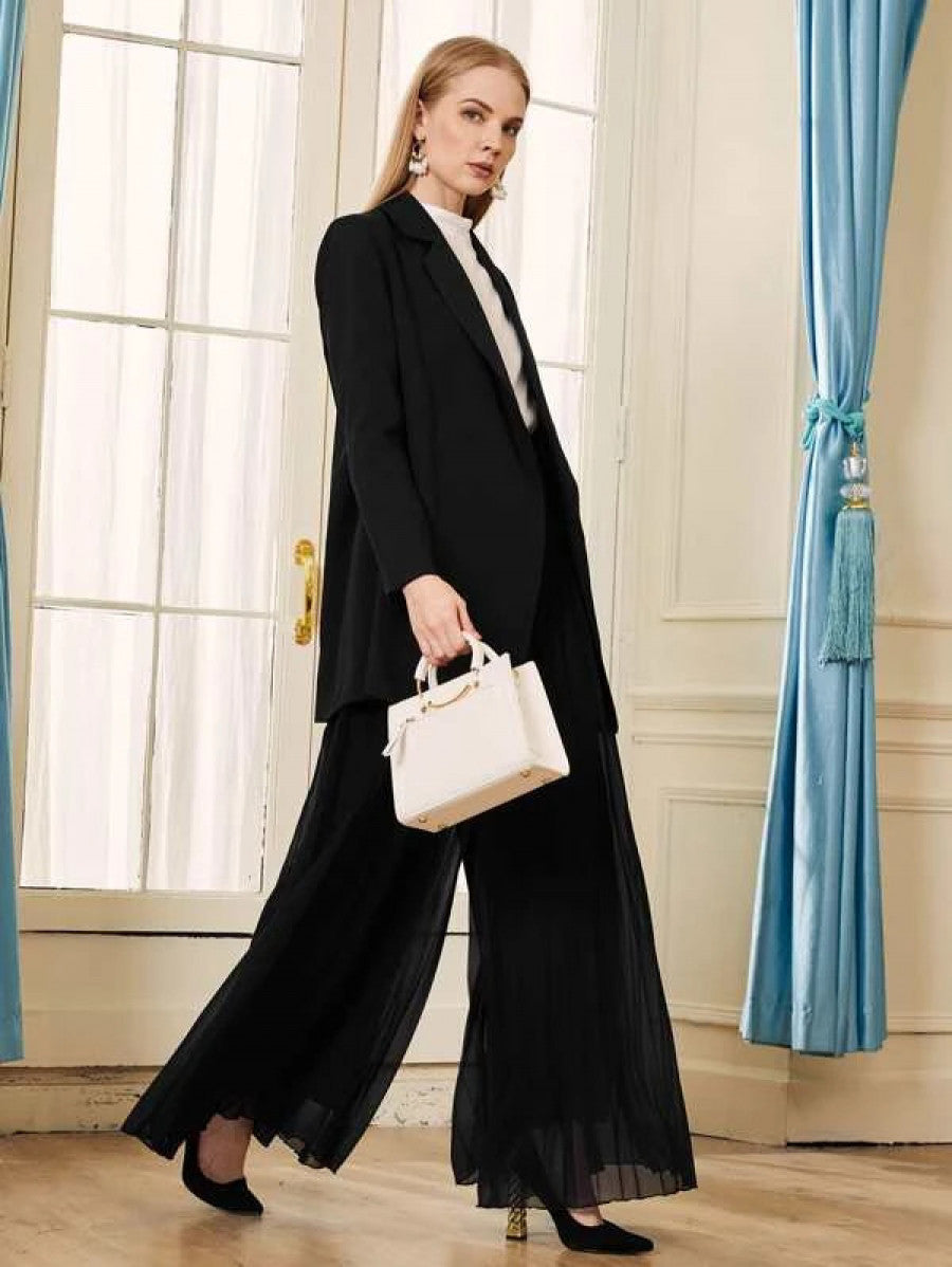 Wide Leg Pleated Pants