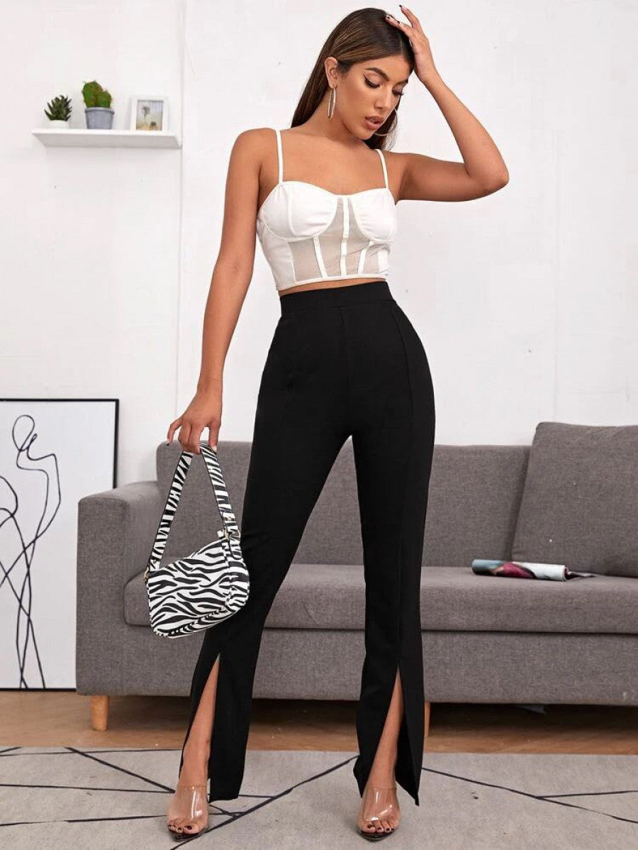 BAE Slit Hem Solid Pants