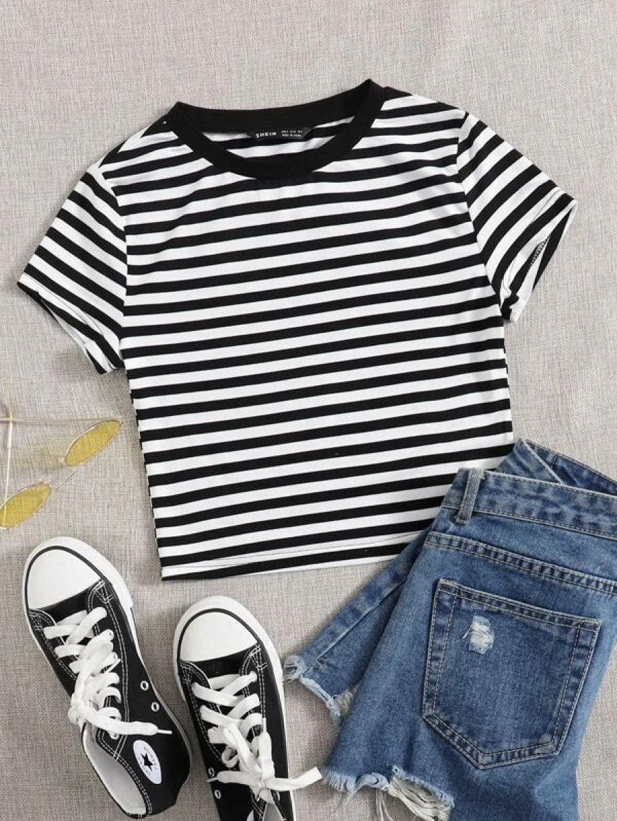 Striped Print Tee